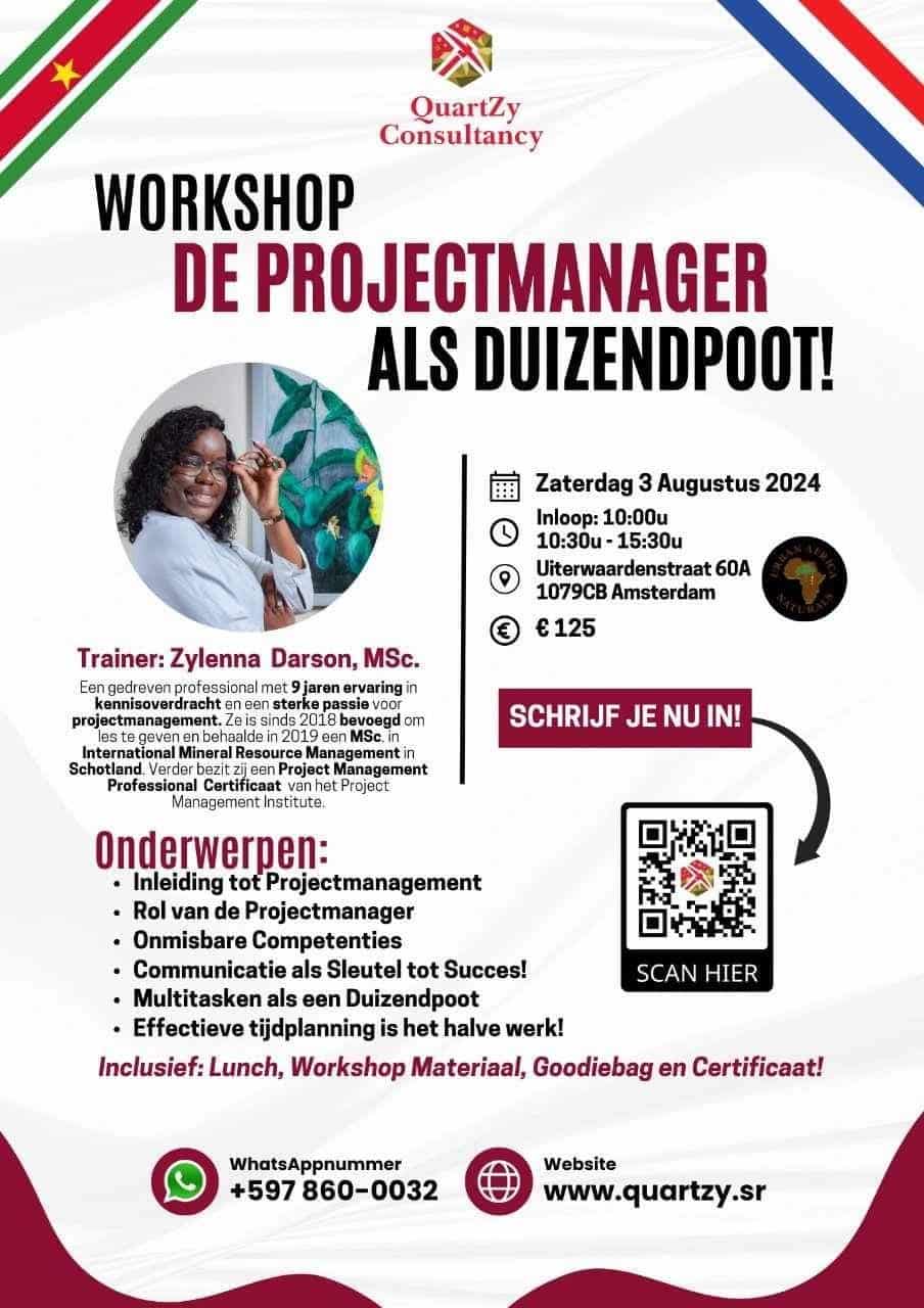 Flyer met informatie over de workshop De Projectmanager als Duizendpoot.